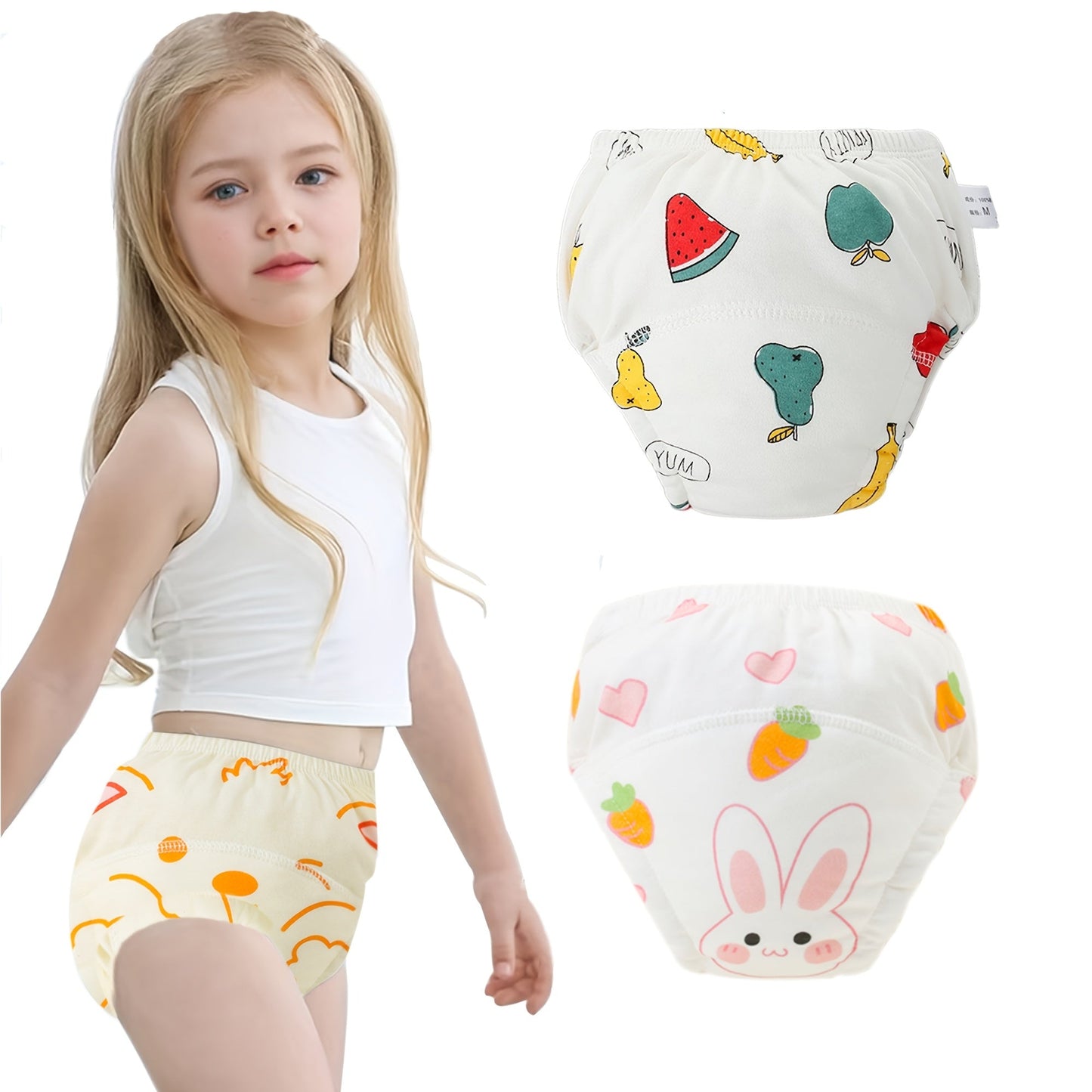 Set of 2 Training Pants - Reusable, Flexible Diaper Substitutes with Adorable Designs for Kids & Toddlers - Ideal Present for New Moms and Dads