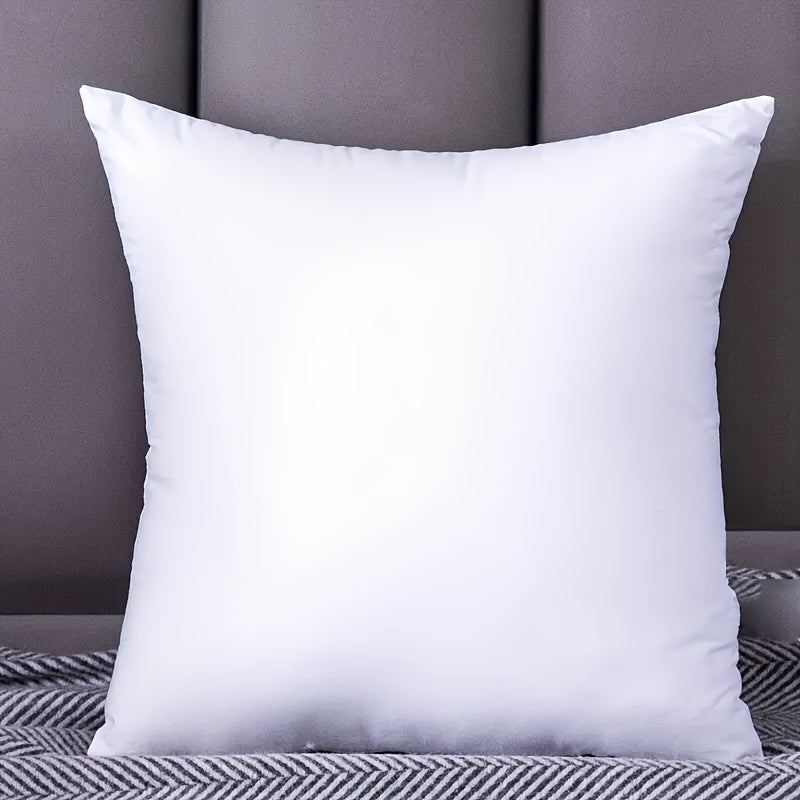 Elegant Velvet Throw Pillow Insert - Plush, Cozy Cushion for Living Room & Bedroom, Zipper Closure, Luxurious Polyester Fill, Professional Dry Cleaning Recommended - White