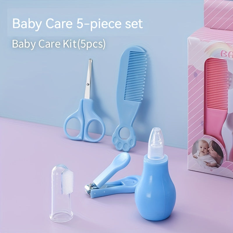 Set of 5 Youngsters Care Essentials for Ages 0-3 - Includes Mild Nail Clippers, Comb, and Scissors - Made from Safe PP Material