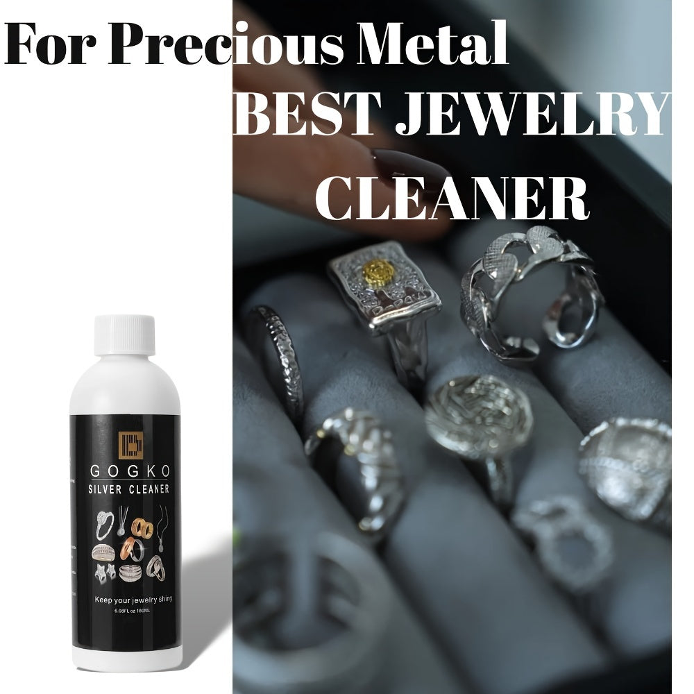 High-Quality Golden & Silvery Polishing Cleaner, 180ml - Effectively Removes Oxidation from Sterling Jewelry and Accessories