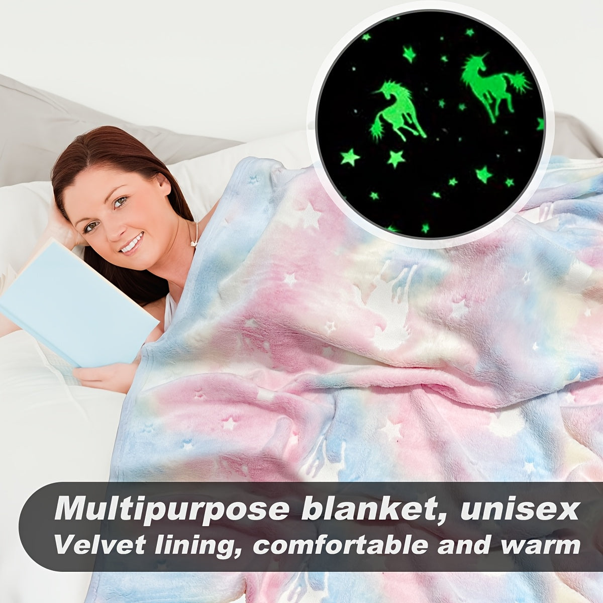 Get the Glow in the Dark Flannel Fleece Blanket with Christmas Tree Print - a Popular Choice for All-Season Home Decor! Machine Washable and Cozy, this Blanket is a Must-Have for Your Home.