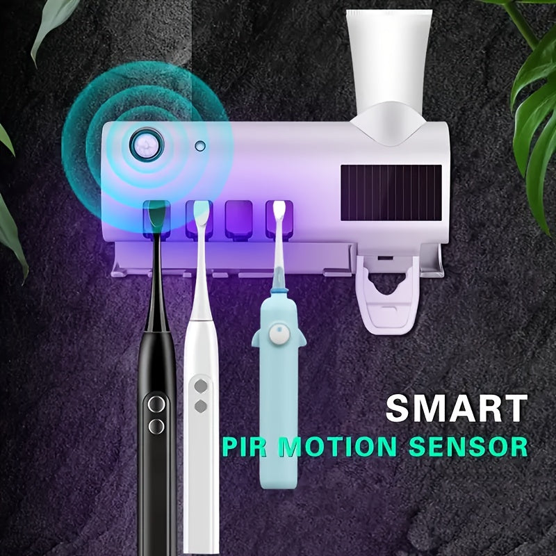 Revamp your oral hygiene with Toothbrush Holder, Wall Sticker, Toothpaste Dispenser, Wireless Charging and Solar Panel.