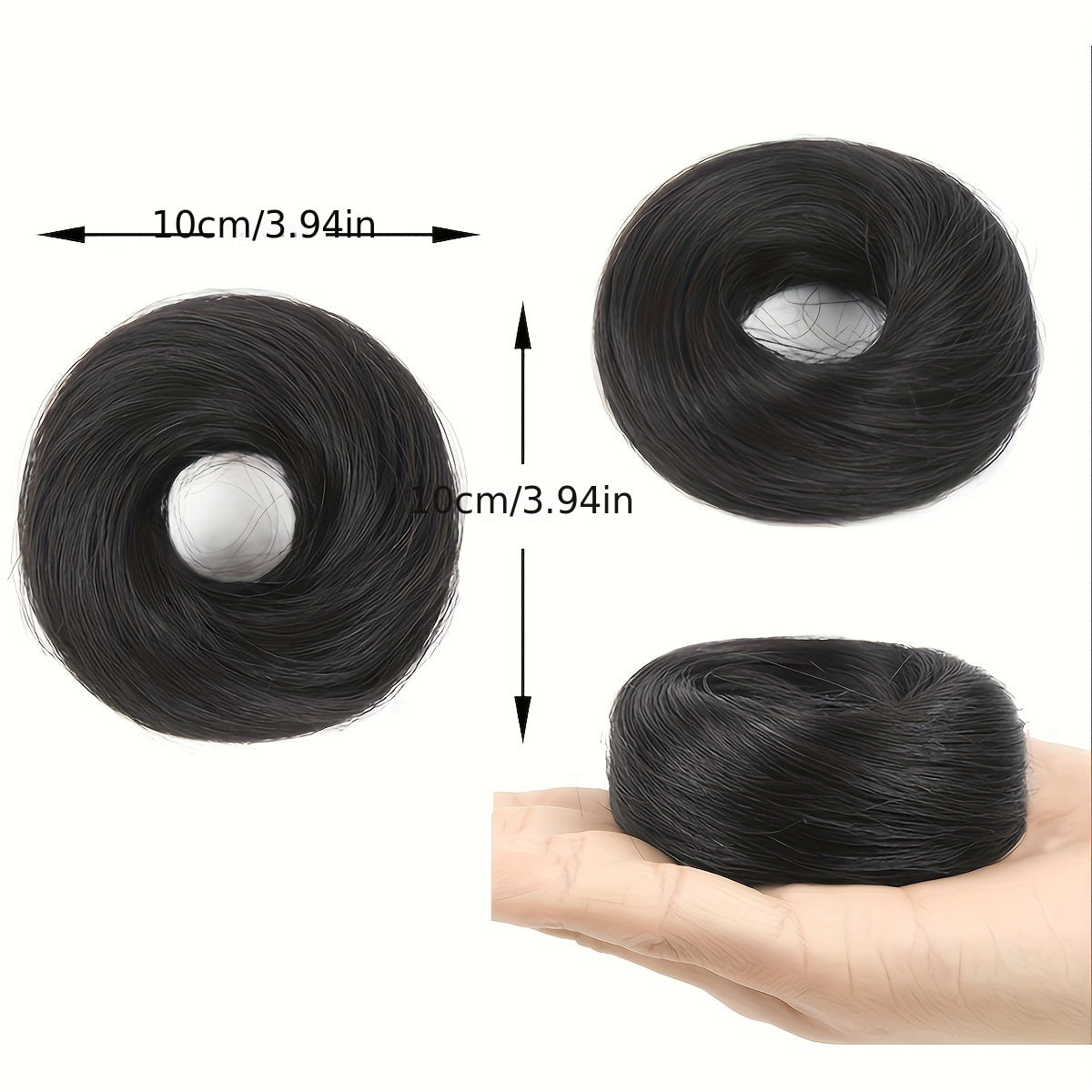 Stylish synthetic hair bun ponytail extension for women, great for both parties and casual wear.