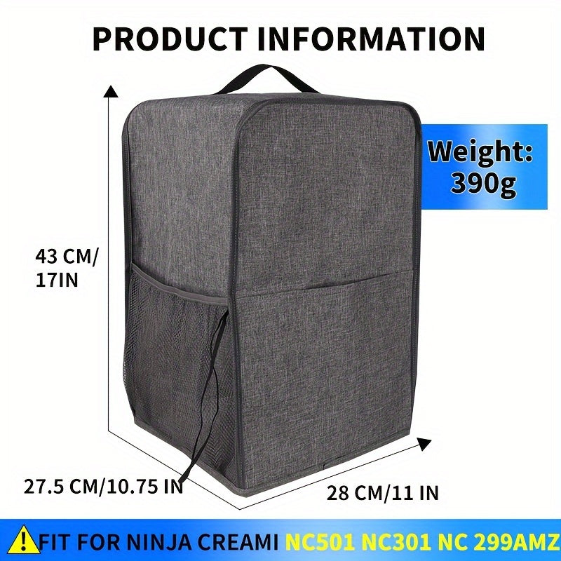 Protect your Ninja Ice Cream Maker NC301/NC501 with this waterproof and dustproof cover. The square PVC storage bag is designed to fit the 0.5 quart capacity machine, and it requires no electricity to use.