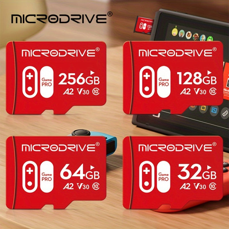 Micro TF SD Card available in 32GB, 64GB, 128GB, and 256GB with U3 Class 10 speed, come with SD adapter.