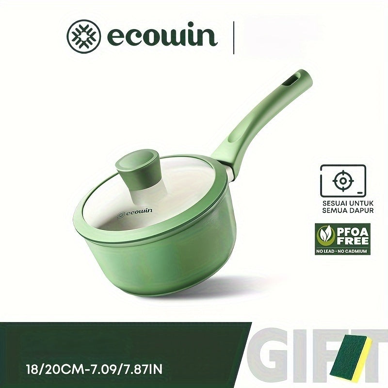 Ceramic Milk Pot by Ecowin - Non-Stick Coating, Safe for Dishwasher, Suitable for Use on All Stovetops