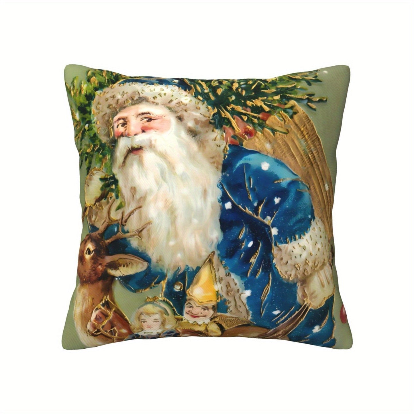 Decorate your living room and bedroom for Christmas with these festive pillow covers featuring snowman, reindeer, and Father Christmas. The perfect Xmas gift or ornament, each cover measures 45*45CM and comes in a set of 4 or individually. Pillow core