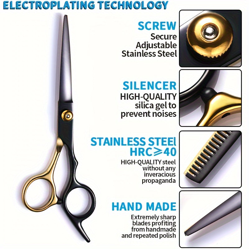 1 hair cutting tool and a 9-piece 6.0-inch kit of professional scissors, ideal for home salons and beauty parlors.