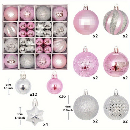 44 Christmas ball ornaments for decorating Christmas trees at home parties, weddings, and as holiday gifts.