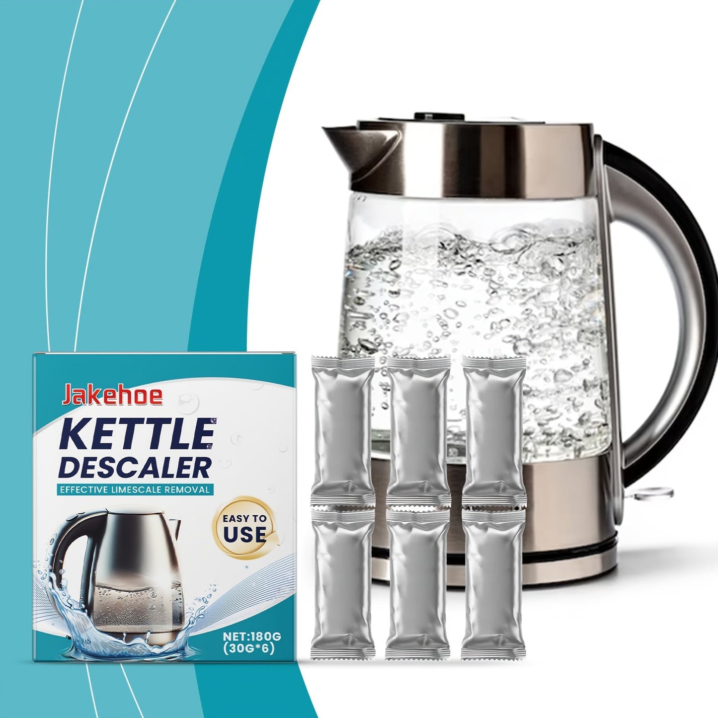 A household cleaning agent designed to remove limescale and enhance the brightness of electric kettles: Descaling Powder for Kettles.