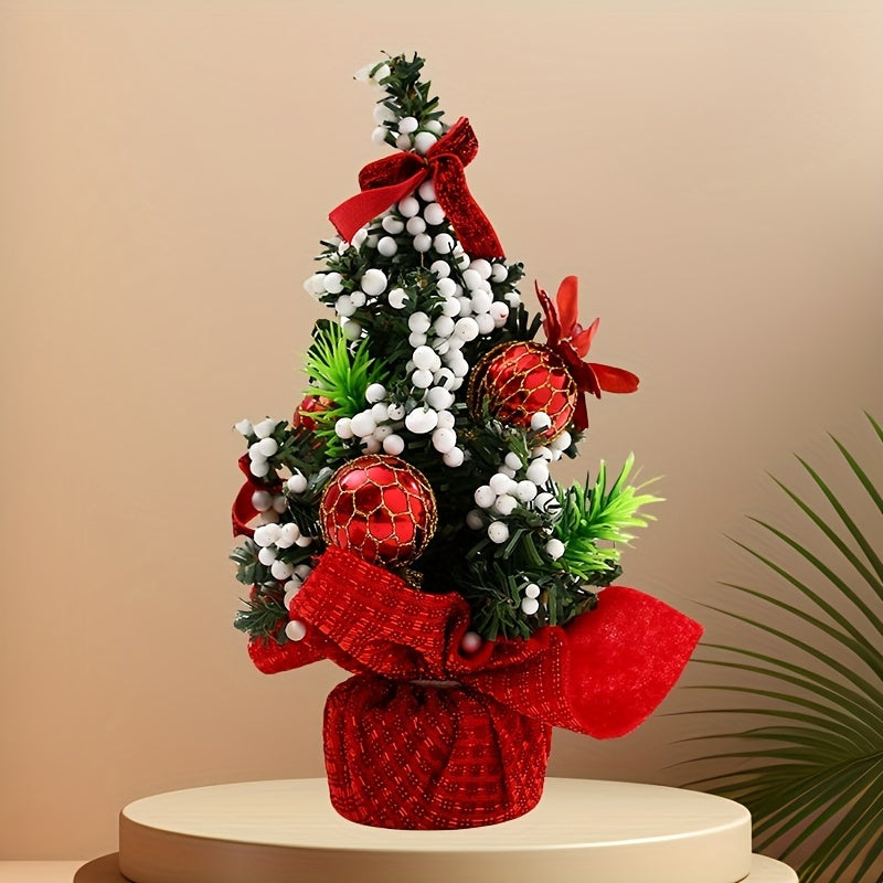 Mini Christmas tree table ornament gift ball.