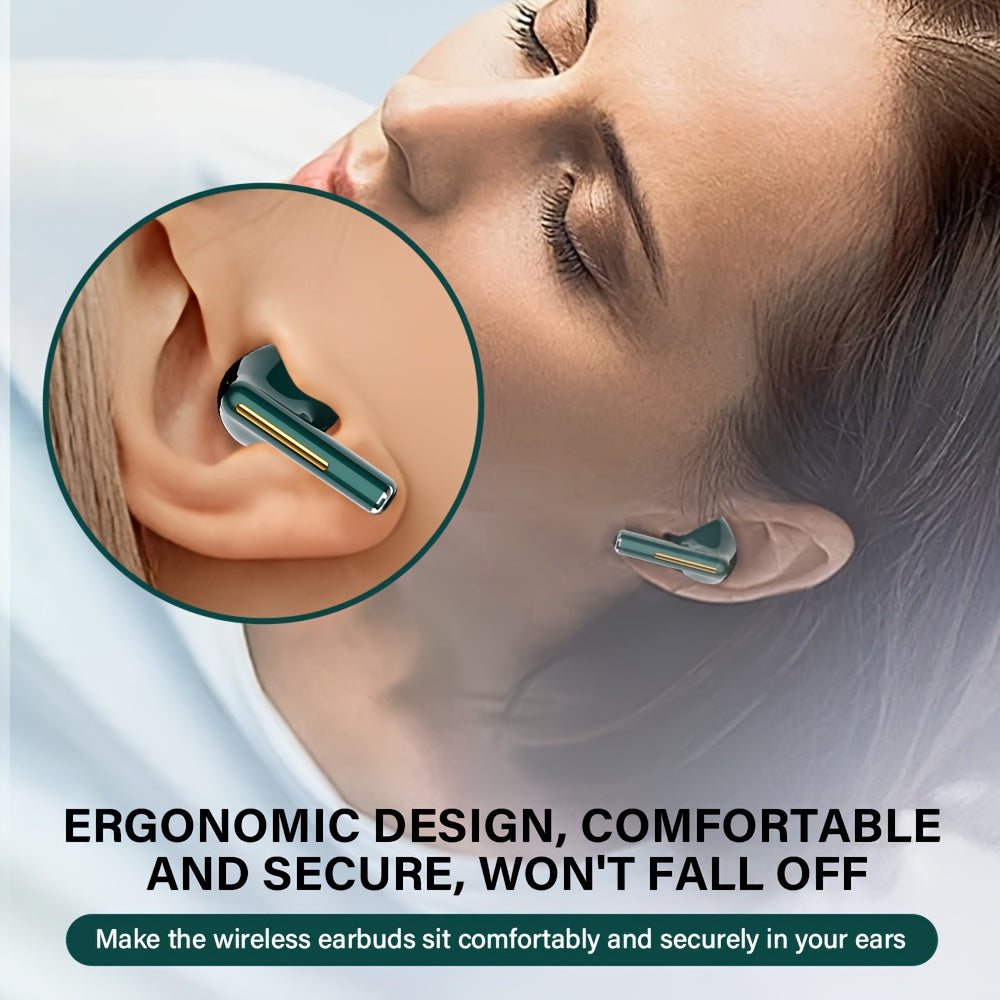 H6 Wireless In-Ear Headphones with Volume Control, Long-Lasting Battery, Stable Connection, Comfortable & Secure Fit, Large Dynamic Horn, Ergonomic Design for Sports, HD Call Quality