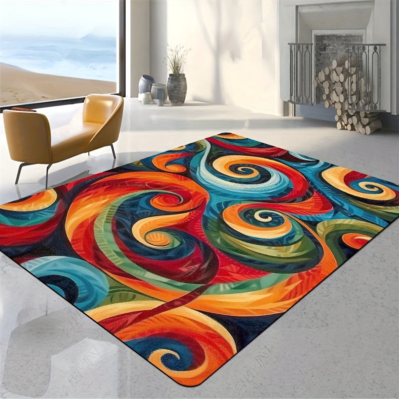 Soft and thick abstract three-dimensional line kitchen floor mat with a thickness of 8mm. Can be used in the living room, bedroom, and indoor doors. This machine-washable entrance carpet is a decorative addition to any space. Ideal for kitchen use.