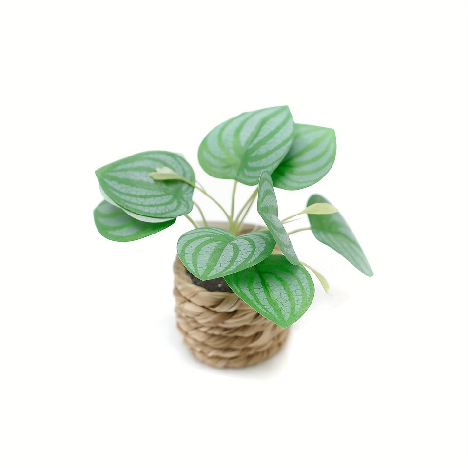 Artificial green grass in rope pot for home and office decor. Ideal Mother's Day gift from Flower Town, top seller.