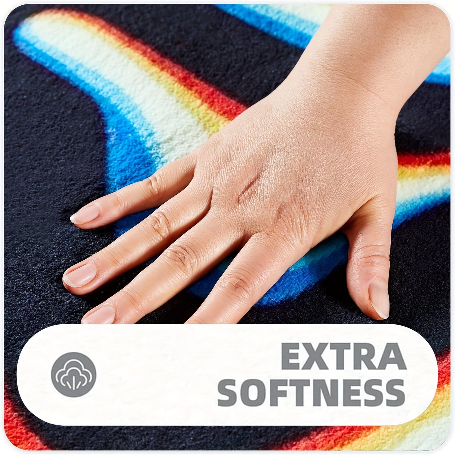 Soft, lightweight and stylish, this 1pc Psychedelic Abstract Wave Area Rug is the perfect addition to any living room, bedroom, or dorm. Made of machine-washable knit polyester, this non-slip rug is perfect for any occasion, from Christmas to Halloween