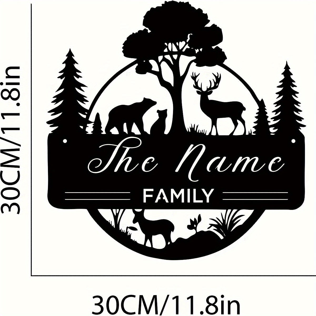 This Personalized Family Metal Sign features your Customized Surname - A Unique and Personalized Home Decoration and Welcome Sign. Ideal for Housewarming Gifts, it comes with Traceless Double-sided Adhesive for Easy Installation on the Wall without the