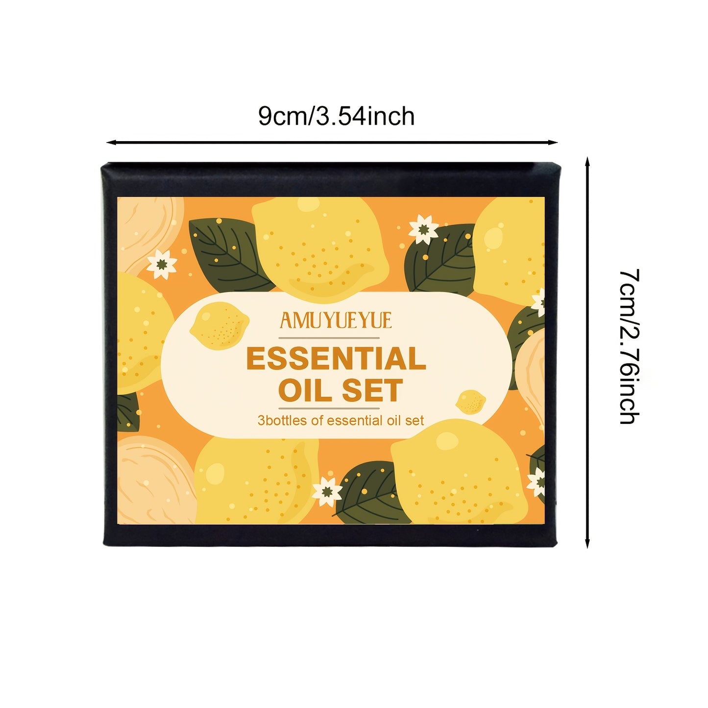 1 Set of Aromatherapy Essential Oils: Bergamot, Grapefruit, and Lemon scents, for diffusers, humidifiers, and car aromatherapy. Mood-lifting, under 1L liquid quantity, with active lemon