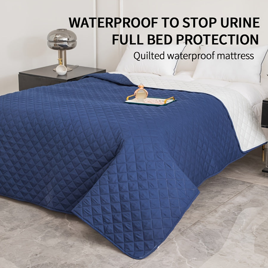 Waterproof polyester dog bed cover for small to extra small breeds, also functions as a quilted pet mat and outdoor picnic mat. Durable and breathable.