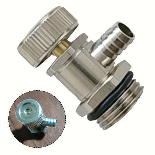 A rotating 4-way copper-plated cap designed for heating and cooling accessories, allowing for easy 360-degree rotation for maintenance of air release valve components. Includes parts for 1 pc heating exhaust valve, floor heating water separator, air