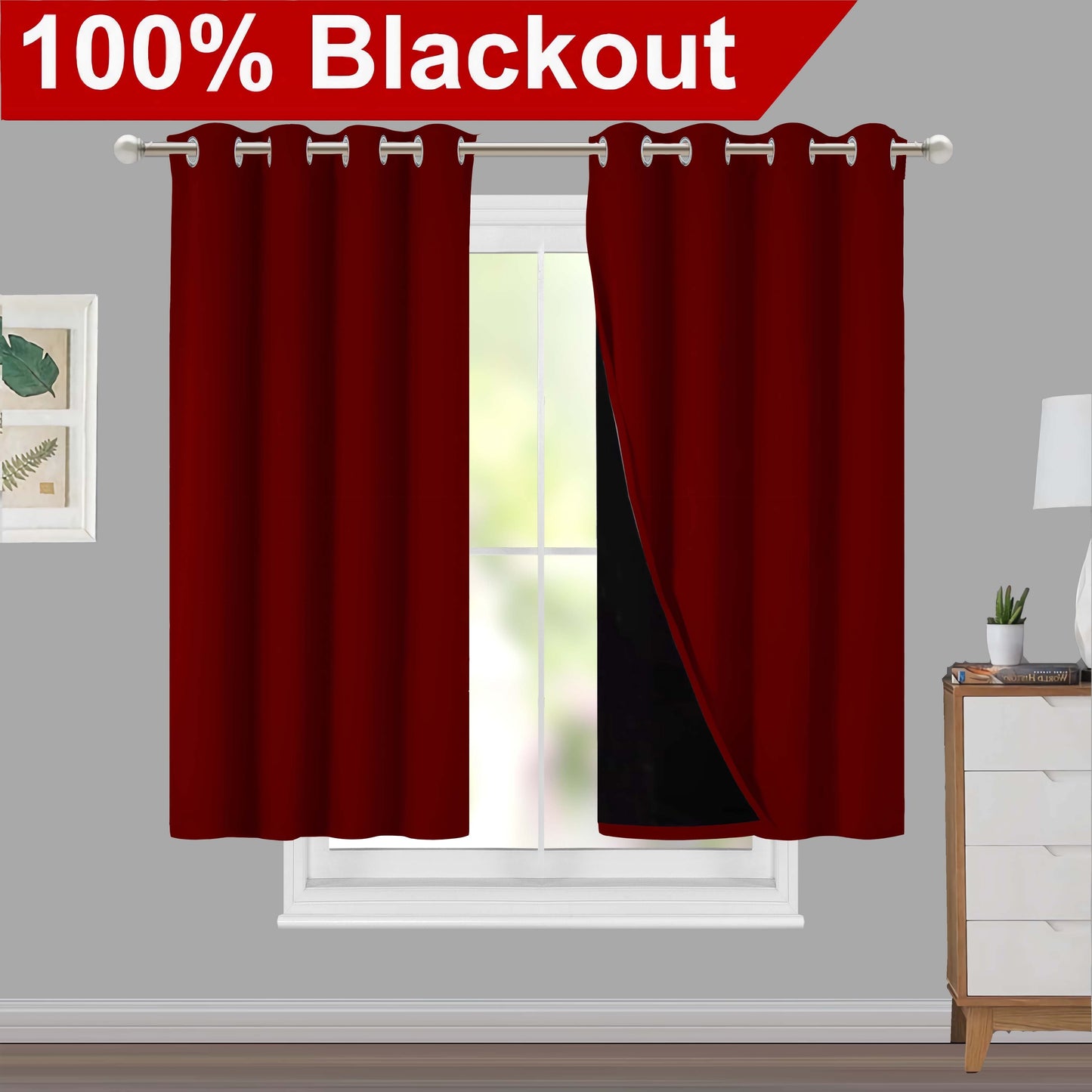 Versatile blackout curtains suitable for living rooms, bedrooms, kitchens, bathrooms, and home decor.