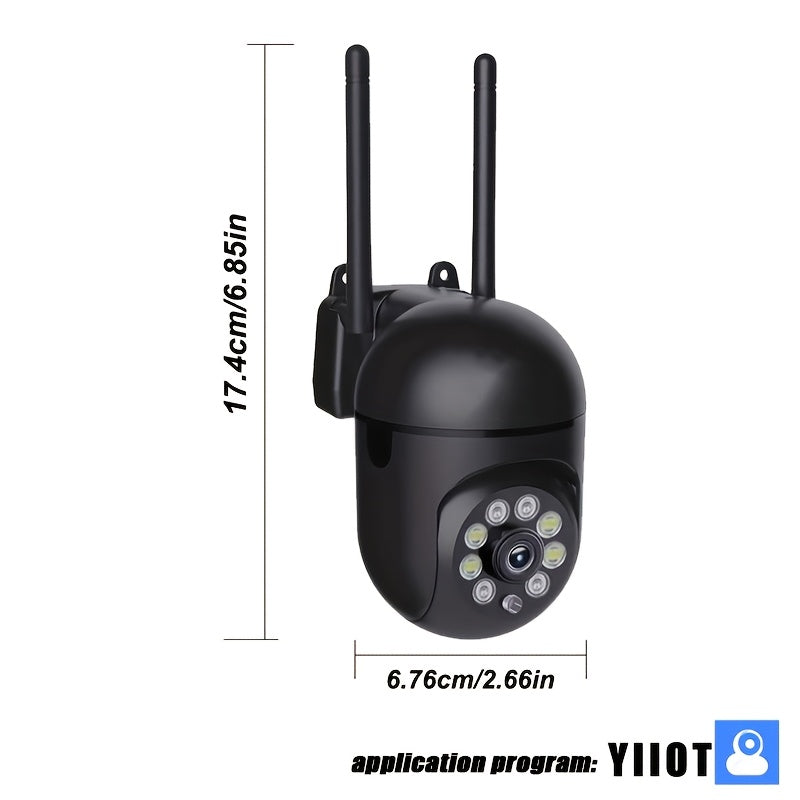 The 1pc THIRYWO 1080P HD Indoor Security Camera features 2-way audio, Wi-Fi connectivity, pan/tilt/zoom capabilities, motion tracking, color night vision, USB powered, smartphone compatibility, irregular shape, and does not require batteries.