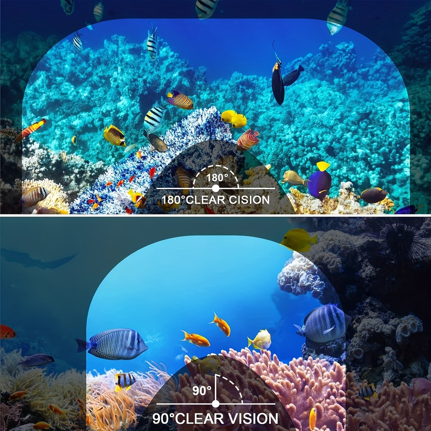 Best snorkeling mask for adults and swimmers - panoramic view, safe breathing, anti-fog, anti-leakage, and camera retention.