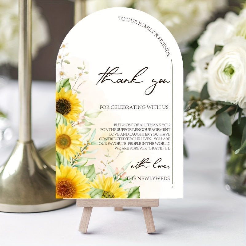 50 pieces of Sunflower Wedding Invitations - Contemporary, Cozy & Vibrant hues perfect for Outdoor Celebrations