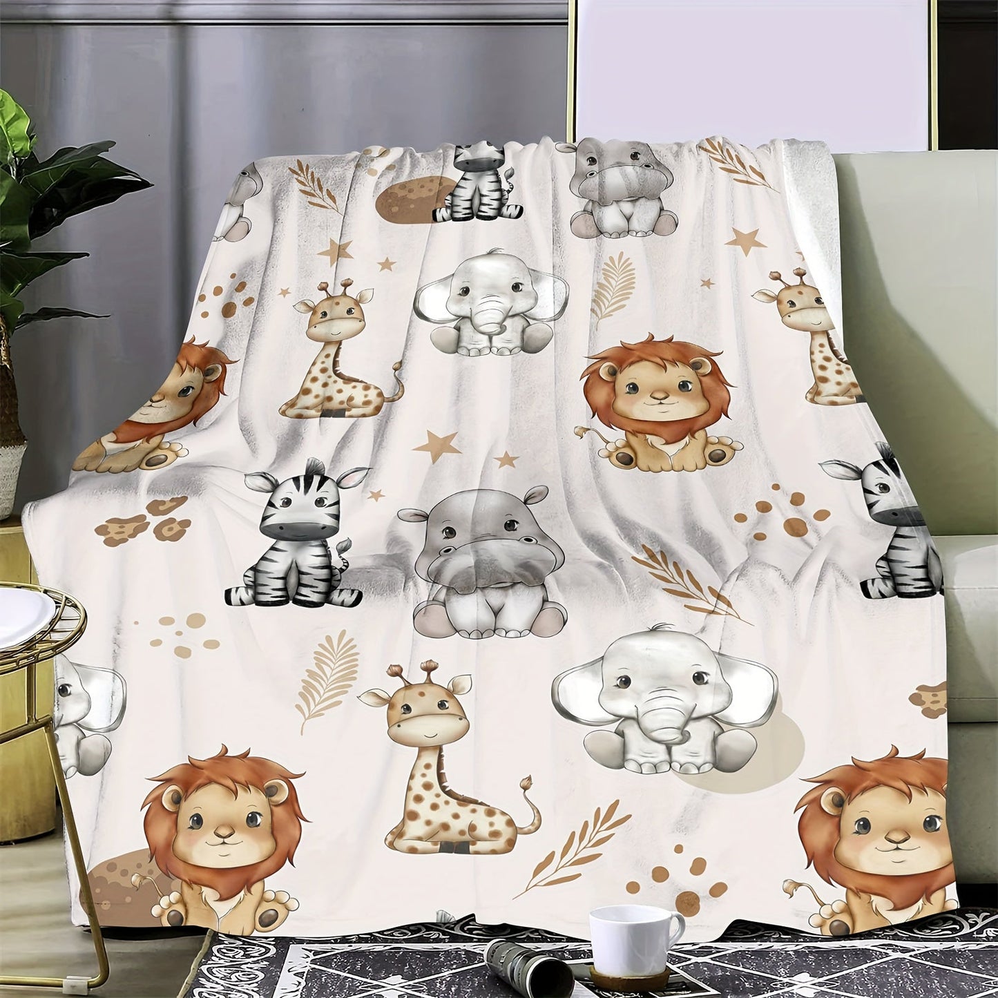 "Lion Flannel Blanket - Bir parcha, divaningizda, yotoqxonangizda yoki divanda iliq va qulay bo'lish uchun mukammal. Ajoyib tug'ilgan kun sovg'asi g'oyasi!"