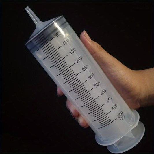 Large capacity hand-feeding syringe for birds, made of ABS material, with 1m tube for avian feeding and ink application.