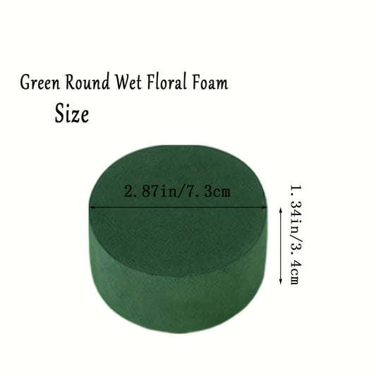 20 green floral foam blocks, 7.62cm round, perfect for fresh and silk flowers, weddings, art projects, and parties.