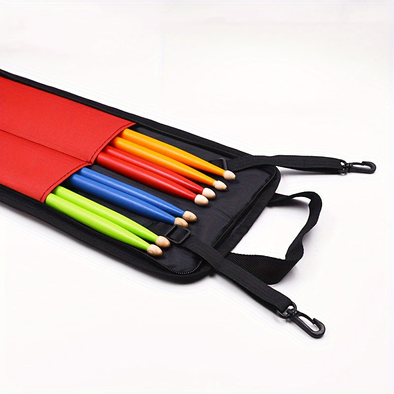 1pc Waterproof Portable Drum Stick Bag for 4 pairs of drumsticks.