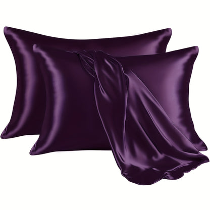 Set of 2 Satin Pillowcases for Luxurious Home Bedding