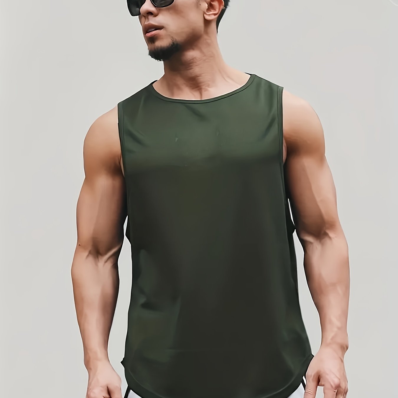 Men's quick-dry, moisture-wicking tank tops for gym, bodybuilding, and sports activities. Great for workouts and playing basketball.