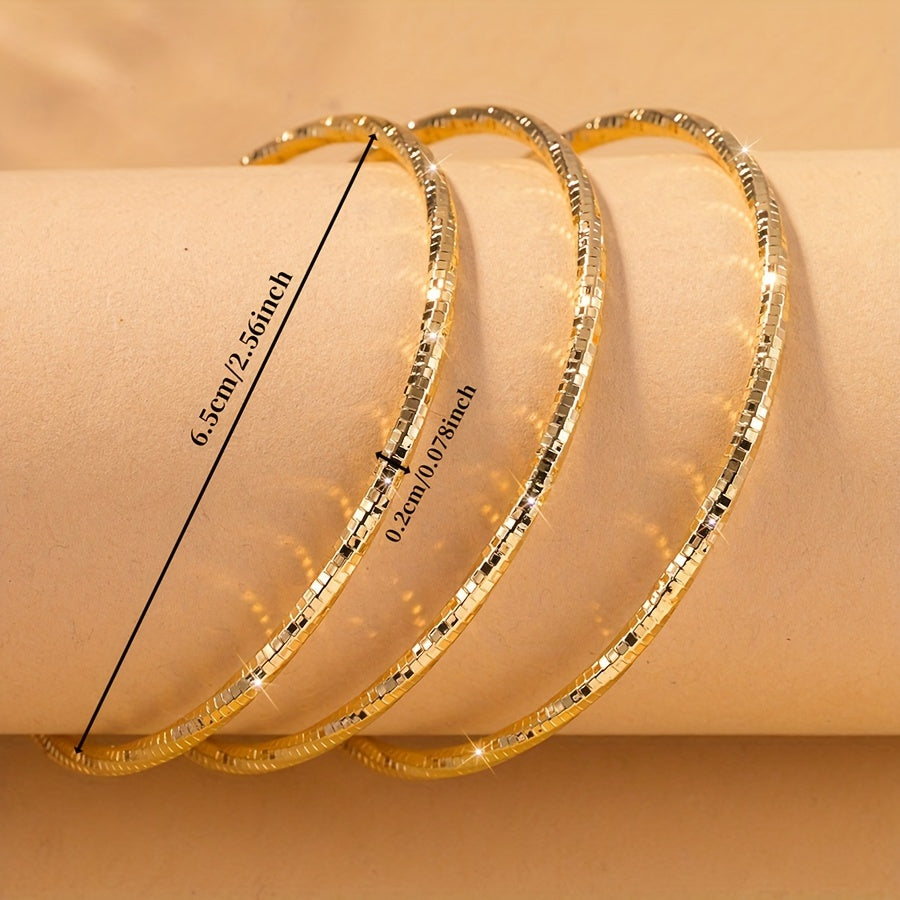 Set of 6 Luxury Dubai Bangles - Vintage Inspired, Copper Bracelets that Won't Fade, Ideal for Women to Wear Daily or Give as Gifts