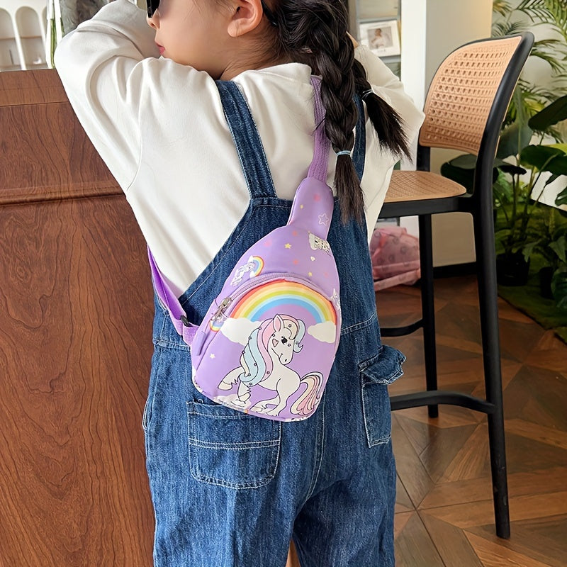 Kids' chest bag with pattern, shoulder crossbody and waist bag