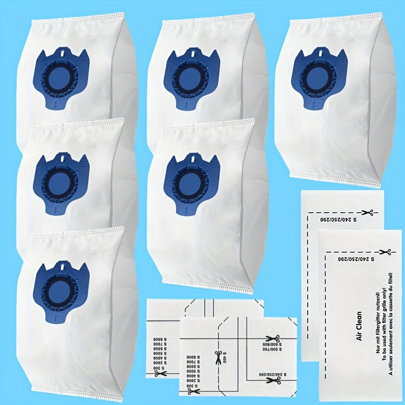 Compatible with the GN Series Classic C1, Complete C1/C2/C3, S227/S240/S270, S400/S400i/S600, S2/S5/S6/S8, these replacement dust bags come in a pack of 10. Made from synthetic materials, these filter bags also include a plastic floor attachment for easy