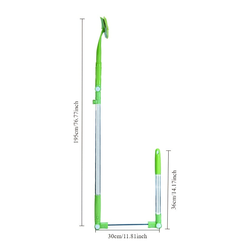 Extendable Telescopic Window Cleaning Brush with Plastic Sponge Mop - perfect for high-rise glass and floor dust removal in living rooms and building facades. Great for multi-purpose use.