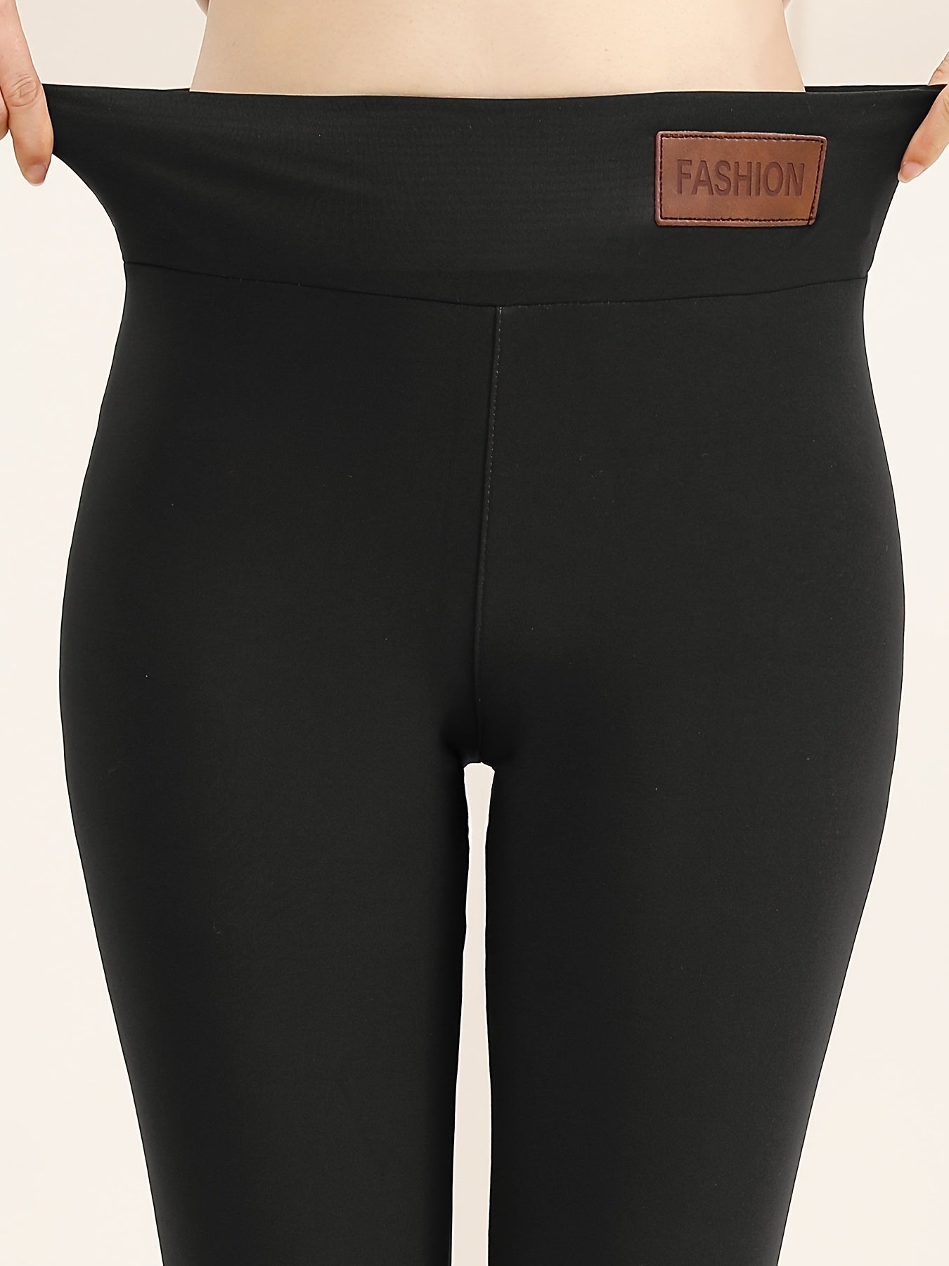 Winter thermal leggings, high waist, machine washable, mid-rise tights for cold weather in fall and winter.