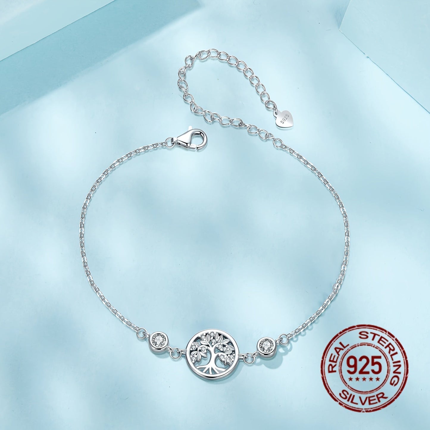 Sterling Silver Plated Tree of Life Necklace with Synthetic Zirconia September Birthstone - Perfect for Parties, Vacations, and Father's Day. Sexy and Cute Style, Ideal for All Seasons.