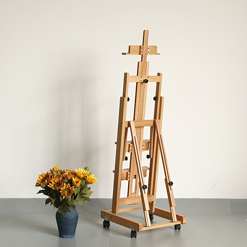 ArtMaster Portable Wooden Easel with adjustable height and angle, perfect for artists.