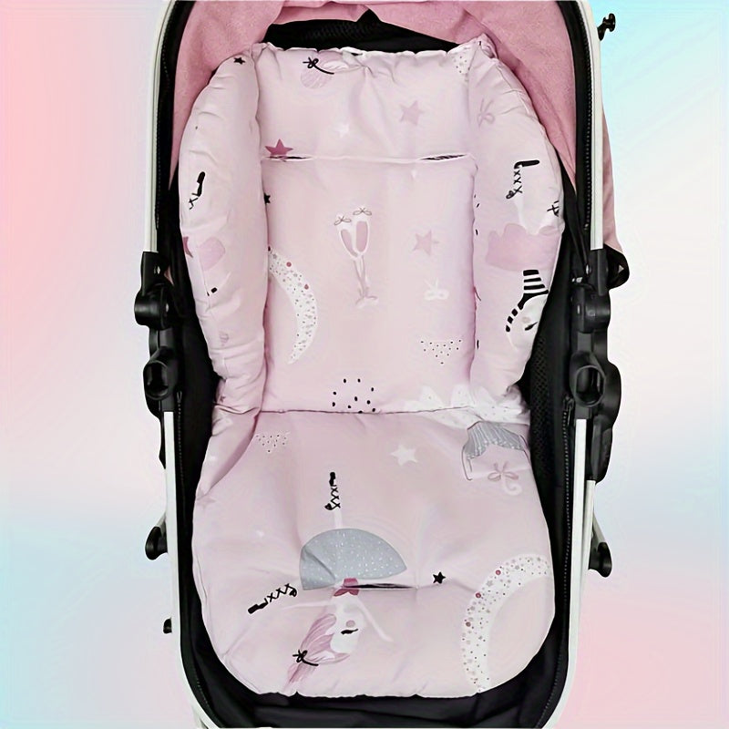 Plush Baby Stroller Seat Cushion: Cozy and Insulating, Ideal for 0-3 Years, Crafted from Soft Polyester Fiber