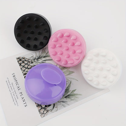 Silicone hair washing brush with plastic massage comb for hair washing and hairdressing.