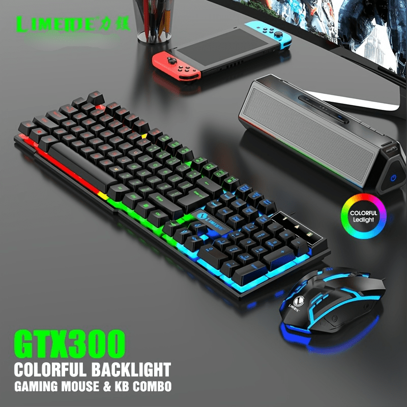 LED Luminous Gaming Keyboard & Mouse Set with 104 Keys