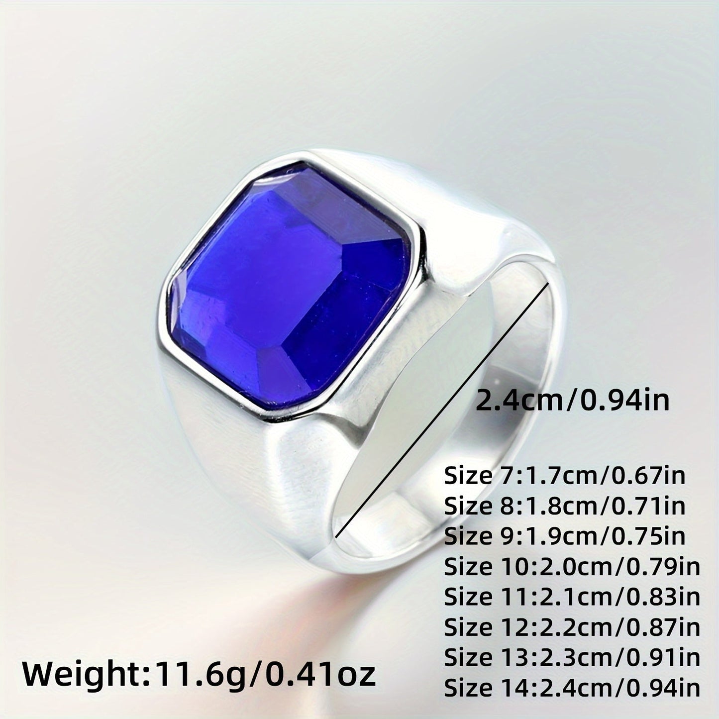 Stylish Stainless Steel Ring with Synthetic Zirconia - May Birthstone for Men and Women. Perfect for Parties, Banquets, or as a Valentine's Day Gift. From our Summer Collection, this Plated Fashion Jewelry adds a touch of elegance to any outfit.