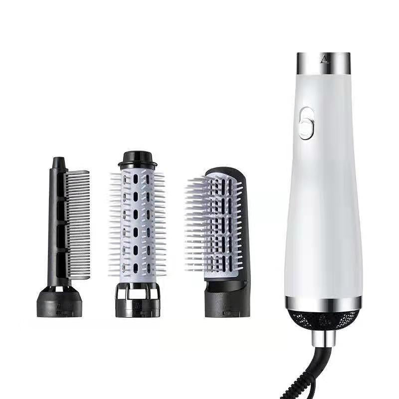 Cross-border foreign trade five-in-one electric hair dryer three-in-one hot air comb curling rod straight hair comb straight wind comb six European rules