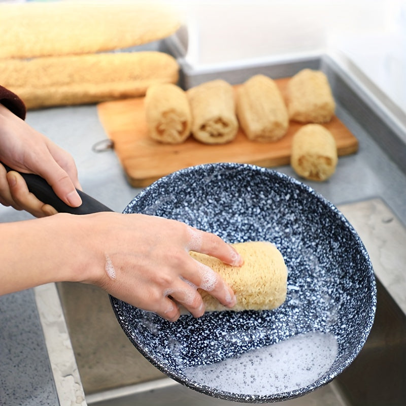 Get your hands on a set of environmentally friendly Ecoclean Natural Gourd Dish Scrubbers in either an 8-pack or 4-pack. These medium firmness scrubbers are perfect for both kitchen and bathroom cleaning. Made from natural fiber, they are portable