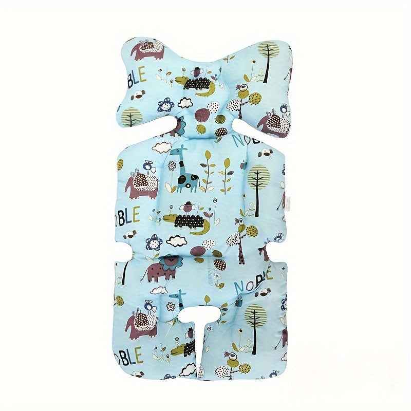 Cushioned Cotton Pad for Stroller with Cute Cartoon Design, Chair Cushion with Thickened Padding, Seat Cushion for Stroller