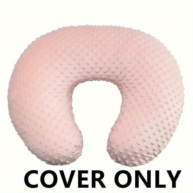 Soft and snug minky nursing pillow cover, ideal for breastfeeding and comfortable nursing for infants and babies.