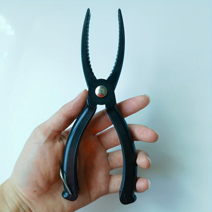 Robust fish control pliers with a secure grip - essential fishing tool for anglers and enthusiasts, also useful in the kitchen.