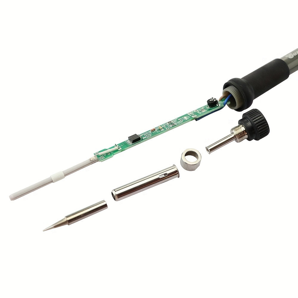 Adjustable temperature soldering iron for household electronic repair, 60W, 220V, internal heating.